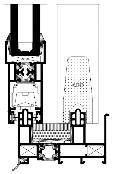 AD 55 St izolyasiya edilmiş sürüşmə dülgərlik sistemi